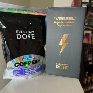 Everyday Dose Coffee+ Mild Roast W/Vessel Stash Container Lion’s Mane Chaga